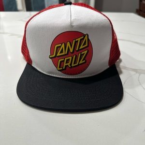 Santa Cruz Skateboards Red and Black Trucker Hat